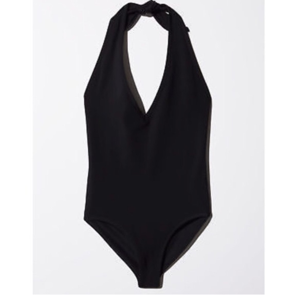 Wilfred Le Fou Black swimwear Halter One Piece. Size XS